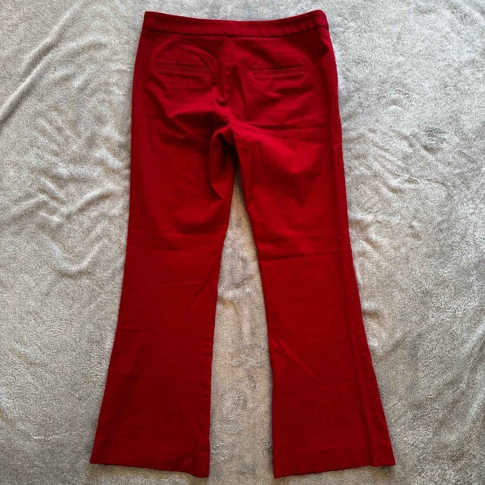 Banana Republic Red Flare Trousers Pants - Cotton Mix - Size 8 - Picture 13 of 13